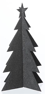 Juletræ felt x-mas sort 20 cm fra Lübec Living OOhh - Tinashjem